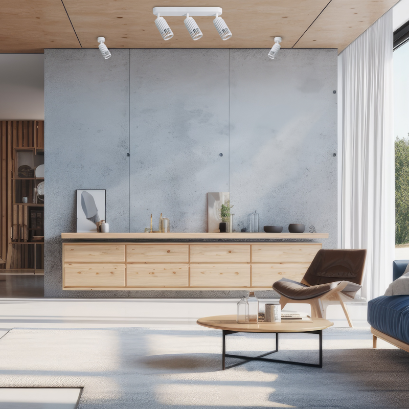 PUNTO BLANCO VERTICAL 3xGU10