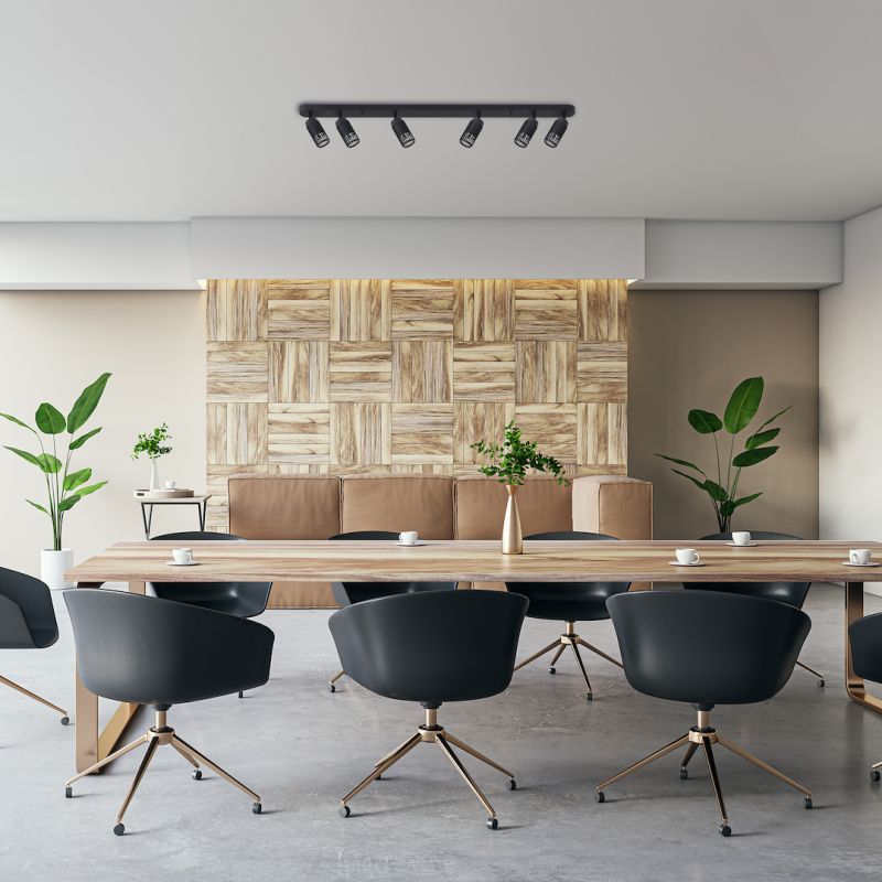 VERTIKALER SCHWARZER FLECK 6xGU10