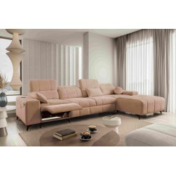 Ecksofa Ballagio XII Mix mit Schlaffunktion und Relax - Geflecht, Spring 1112