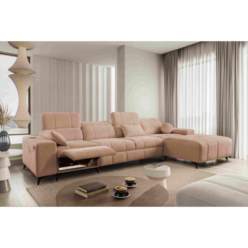 Ecksofa Ballagio XII Mix mit Schlaffunktion und Relax - Geflecht, Spring 1112