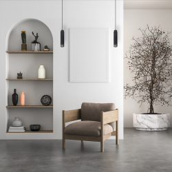 VERTICAL BLACK HANGING LAMP 1xGU10