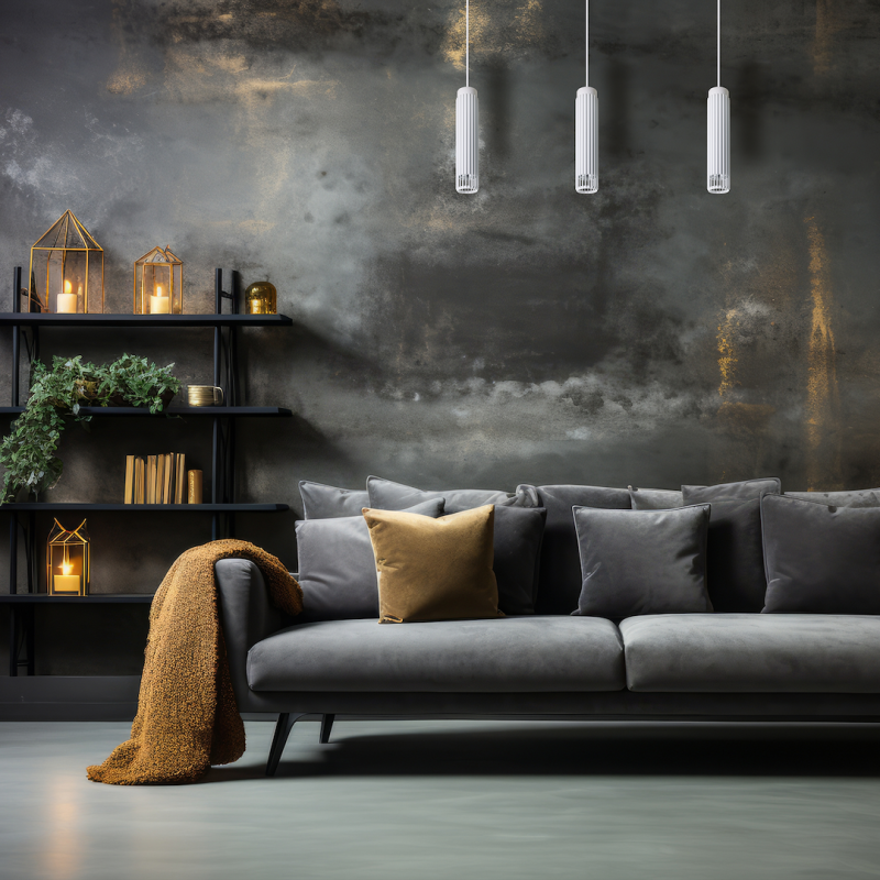 VERTICAL WHITE HANGING LAMP 1xGU10