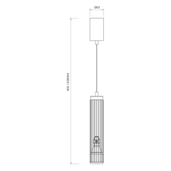 VERTICAL WHITE HANGING LAMP 1xGU10