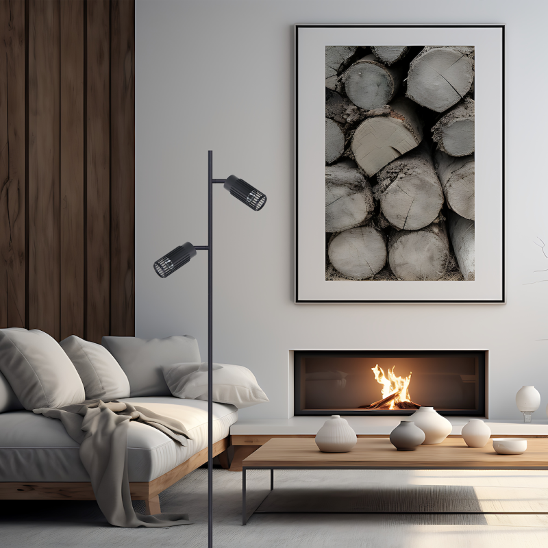 VERTICAL BLACK ТОРШЕРНА ЛАМПА 1xGU10