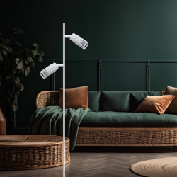 VERTICAL WHITE FLOOR LAMP 1xGU10
