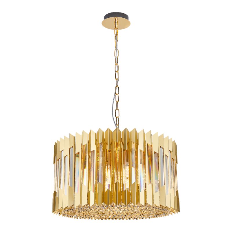 RITZ GOLD Chandelier 12xE14