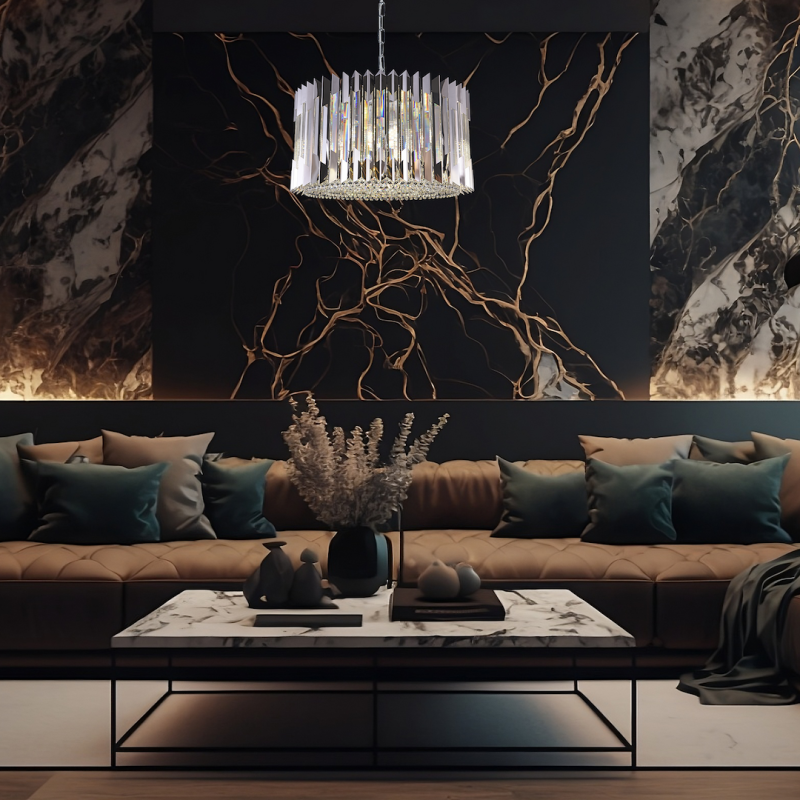 RITZ CHROME Chandelier 12xE14