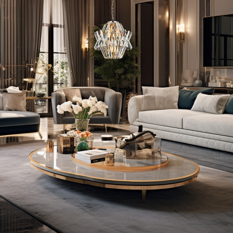 Kronleuchter CROWN CHROME 4xE14