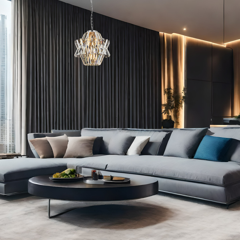 Lámpara de araña CROWN CHROME 4xE14