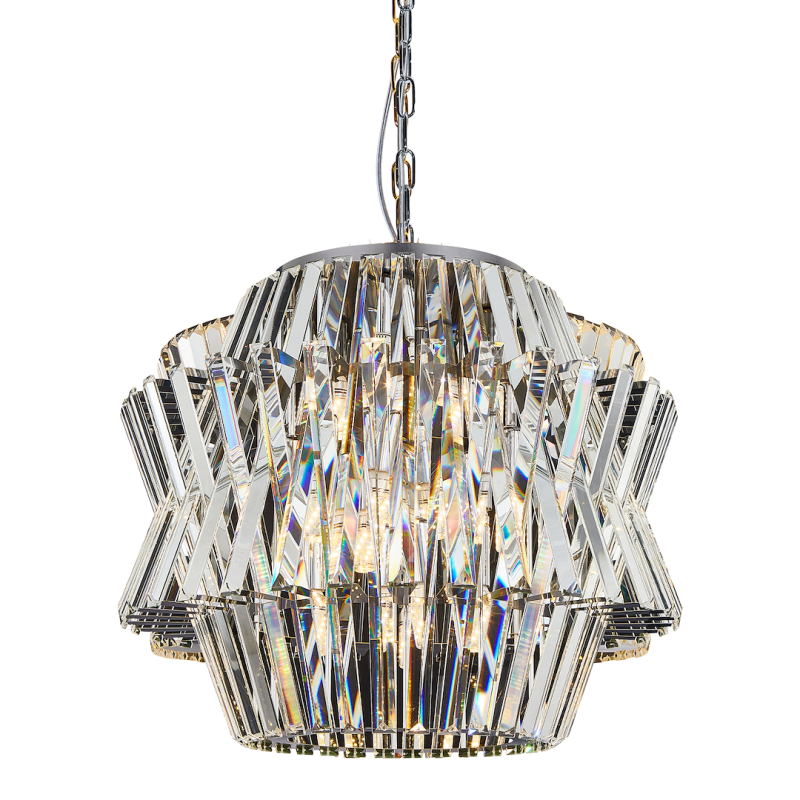 CROWN CHROME Chandelier 12xE14