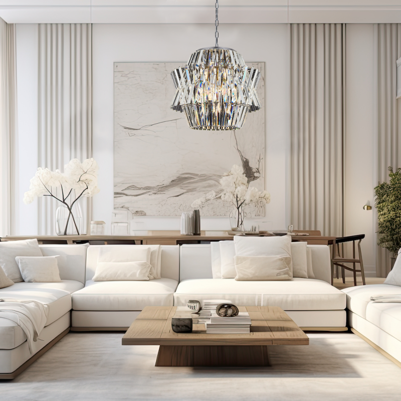 CROWN CHROME Chandelier 12xE14