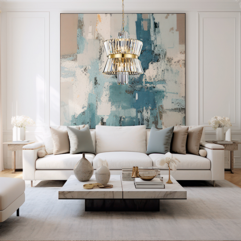 Lámpara de araña AURELIA GOLD 8xE14