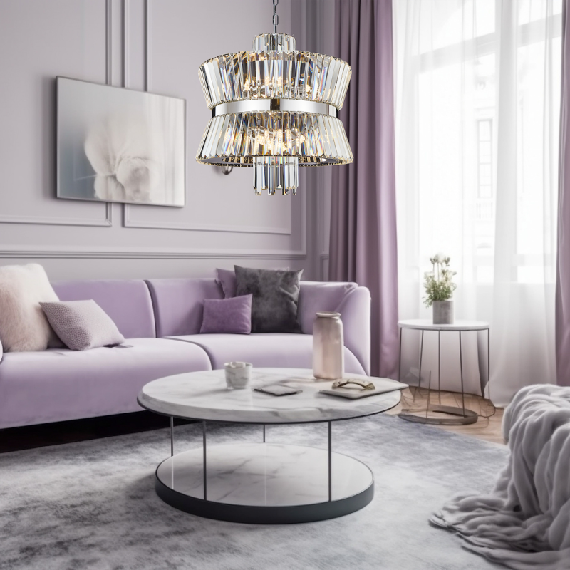 AURELIA CHROME Chandelier 12xE14