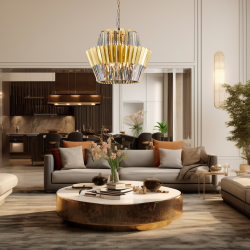 DONNA GOLD Chandelier 12xE14