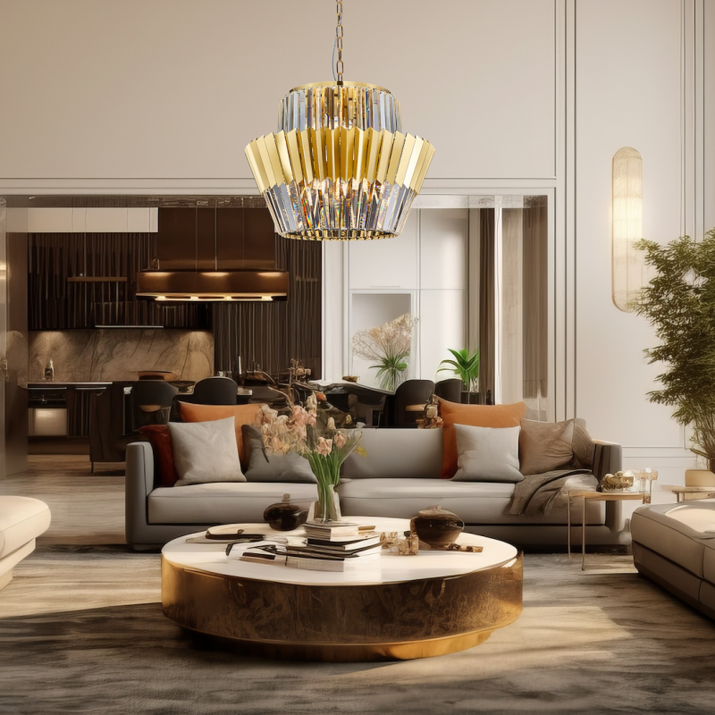 DONNA GOLD Chandelier 12xE14