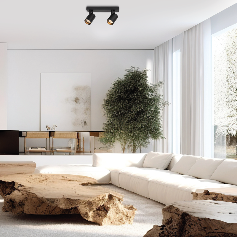 Volf Spot Negro 2xGU10