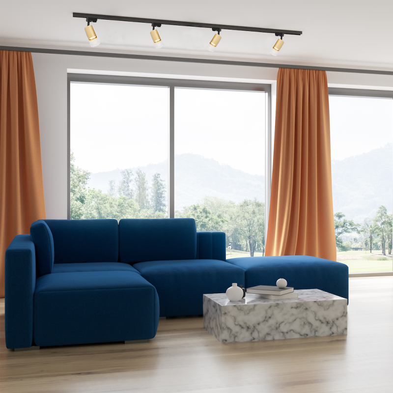 Montura Ricky Track Dorado 1xGU10