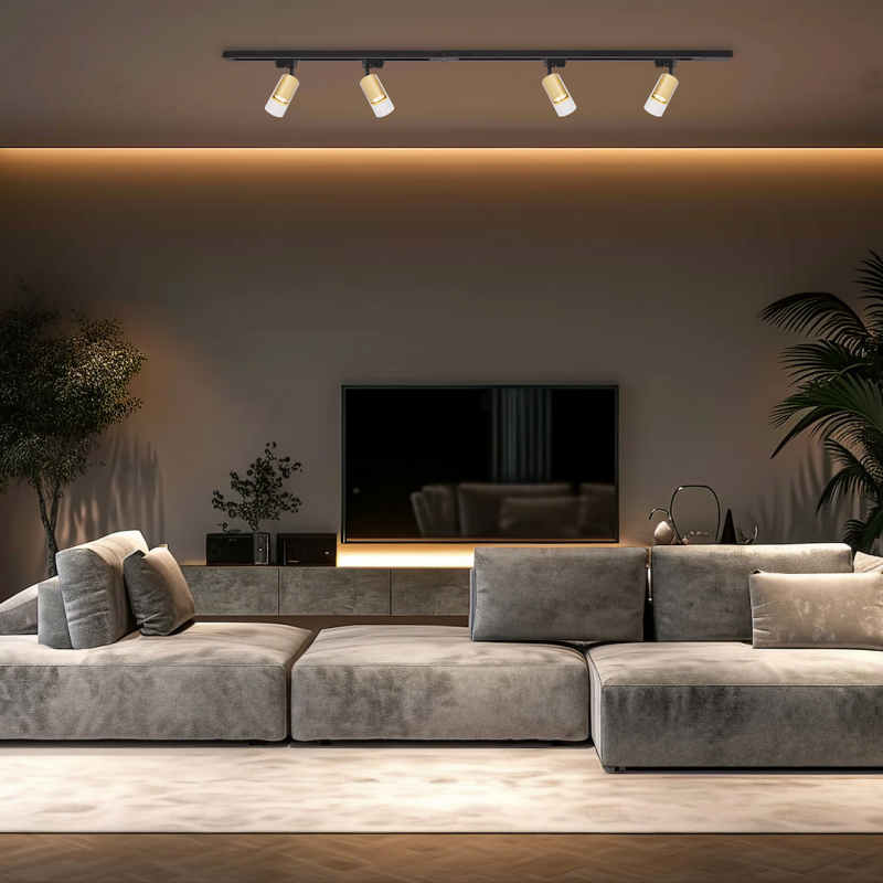 Montura Ricky Track Dorado 1xGU10