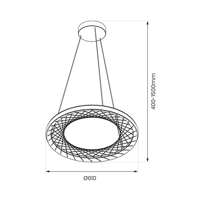 Lámpara colgante NEST 43W LED diám. 61cm