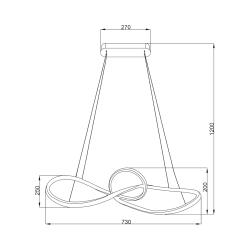 Lámpara colgante Marco Black 42W LED