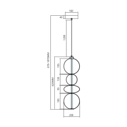 DAPHNE WHITE 36W pendant lamp