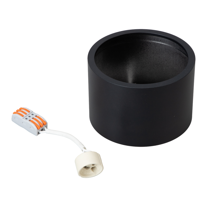 Luminaria de superficie Redondo Negro 1xAR111 GU10