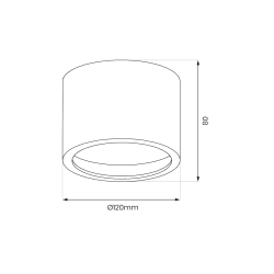 Surface-mounted fixture Redondo White 1xAR111 GU10