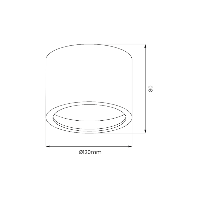 Surface-mounted fixture Redondo White 1xAR111 GU10
