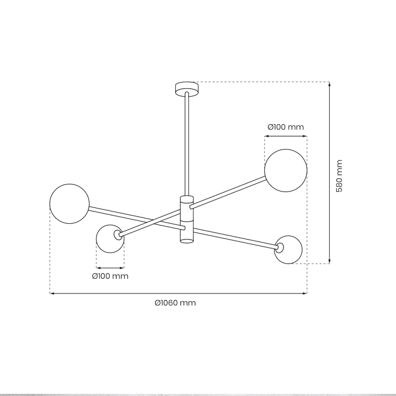 Ceiling lamp DORI GOLD 4xG9