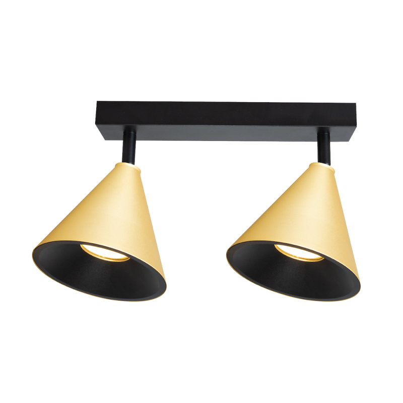 Cone Spot Gold Fixture 2xGU10