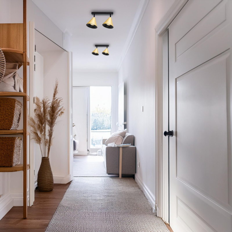 Cone Spot Fassung Gold 2xGU10