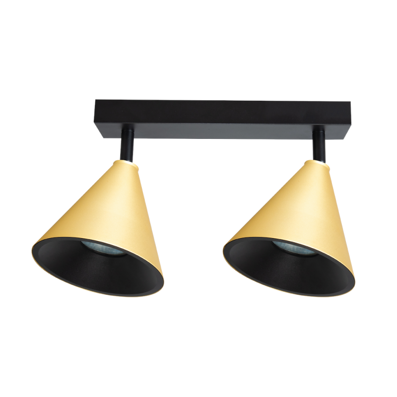Cone Spot Gold Fixture 2xGU10