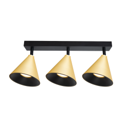 Cone Spot Gold Fixture 3xGU10