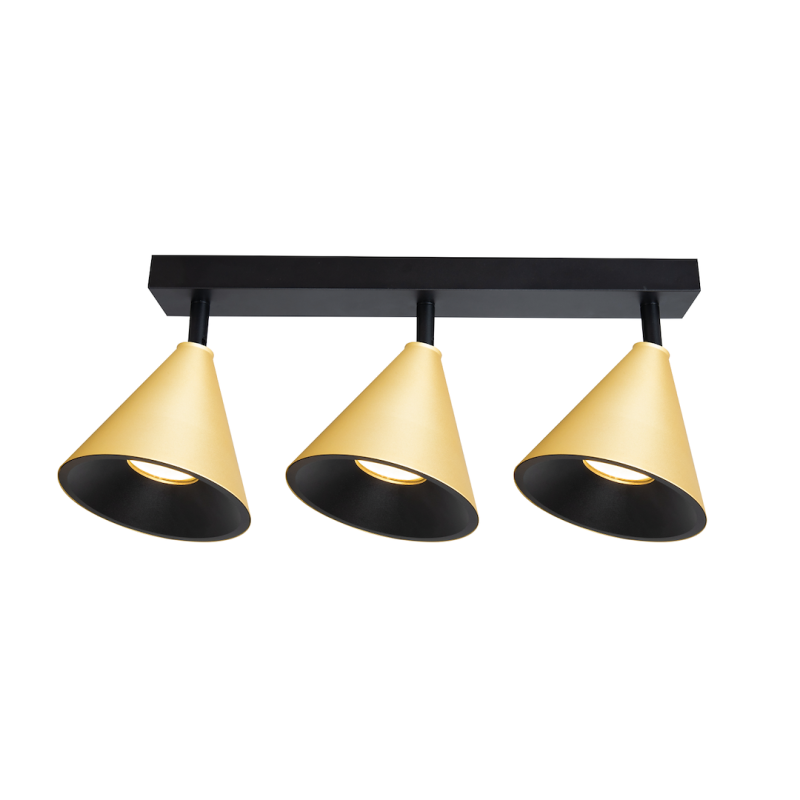 Cone Spot Gold Fixture 3xGU10