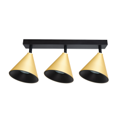 Cone Spot Gold Fixture 3xGU10