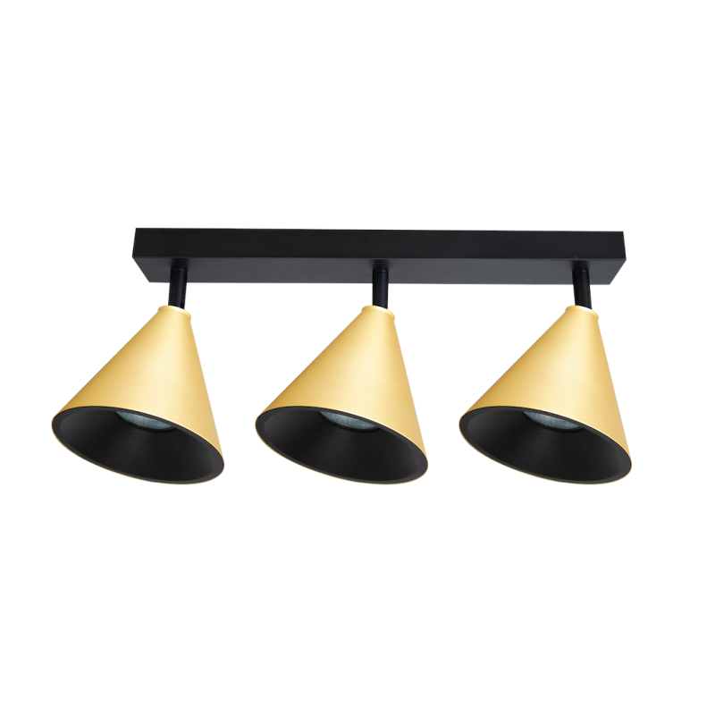 Cone Spot Gold Fixture 3xGU10