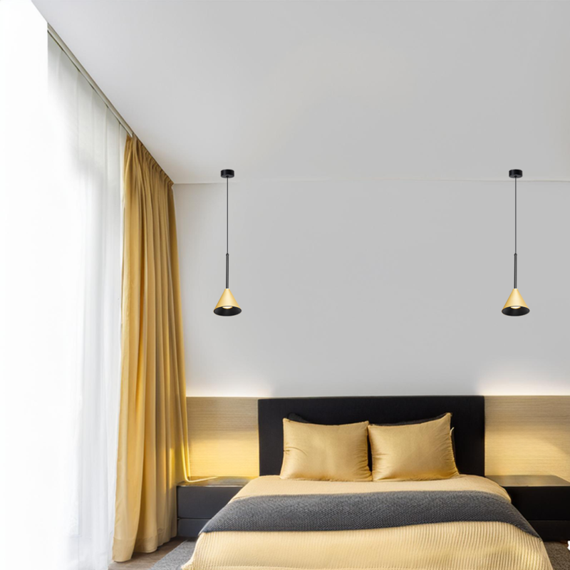 Lampa Wisząca Cone Złoty 1xGU10