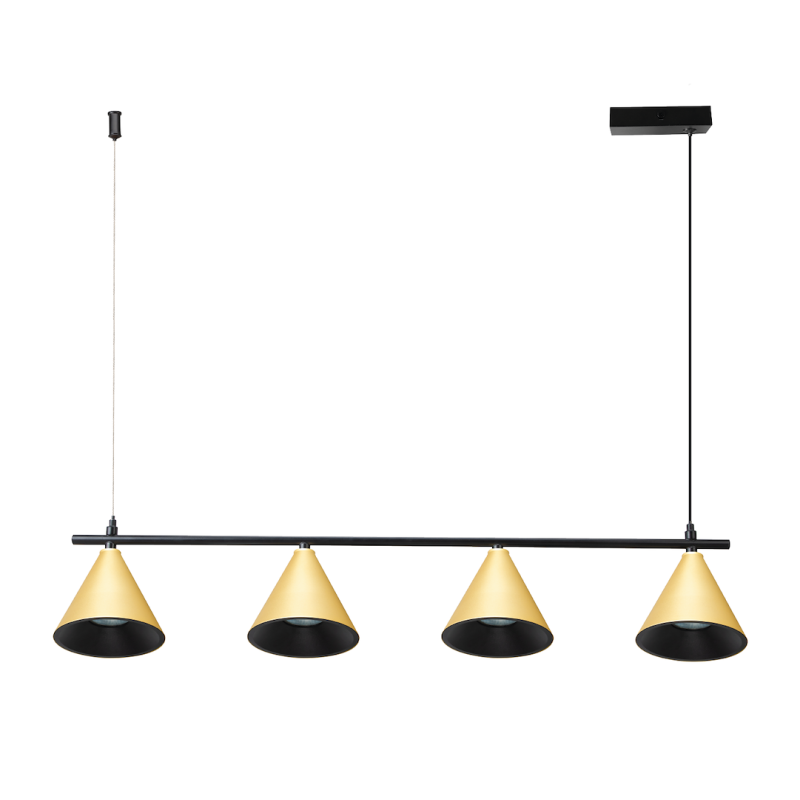 Pendant Lamp Cone Gold 4xGU10