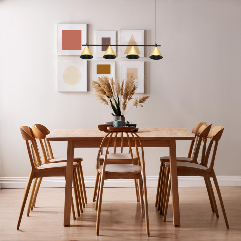 Pendant Lamp Cone Gold 4xGU10