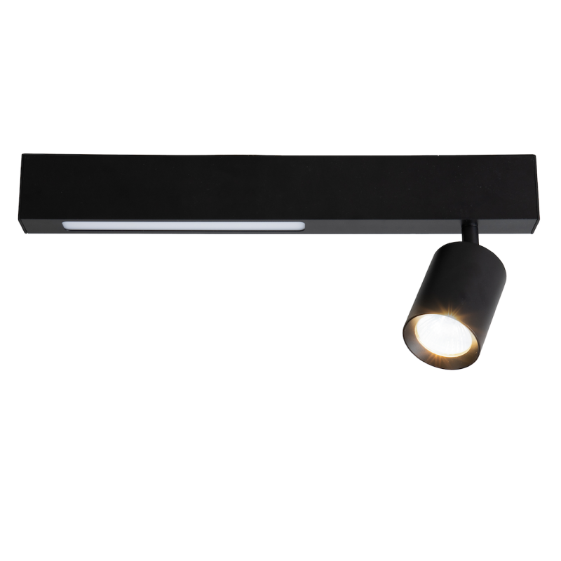 Ceiling Lamp Magnet 9W+1xGU10 3000/4000K Black
