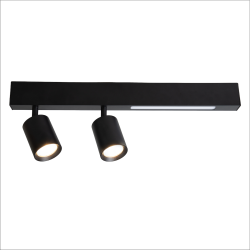 Ceiling Lamp Magnet 9W+2xGU10 3000/4000K Black