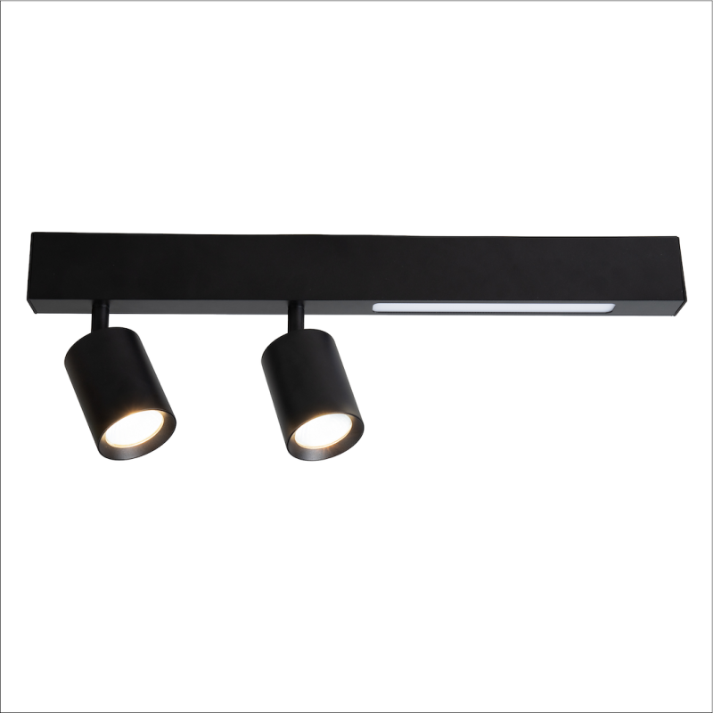 Lampa Sufitowa Magnet 9W+2xGU10 3000/4000K Czarny