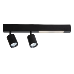 Deckenleuchte Magnet 9W+2xGU10 3000/4000K Schwarz