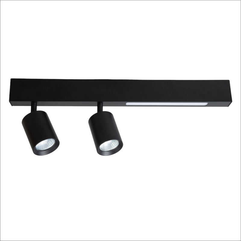 Lámpara de Techo Magnet 9W+2xGU10 3000/4000K Negro