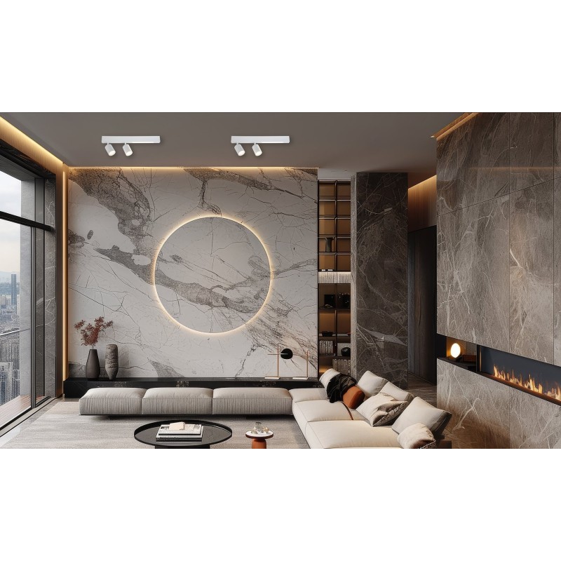 Ceiling Lamp Magnet 9W+2xGU10 3000/4000K White