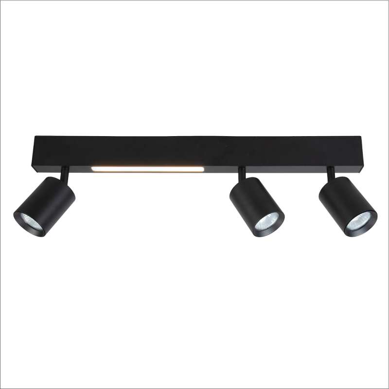 Ceiling Lamp Magnet 9W+3xGU10 3000/4000K Black
