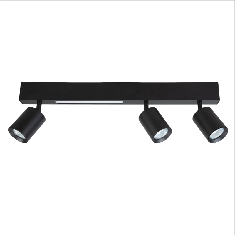 Ceiling Lamp Magnet 9W+3xGU10 3000/4000K Black