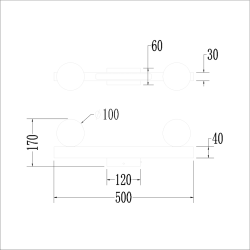 Lámpara de Techo Magnet 13W+2xG9 3000/4000K Negro