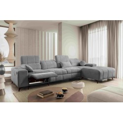 Ecksofa Ballagio XII Mix mit Schlaffunktion und Relax - Flechtwerk, Spring 1102