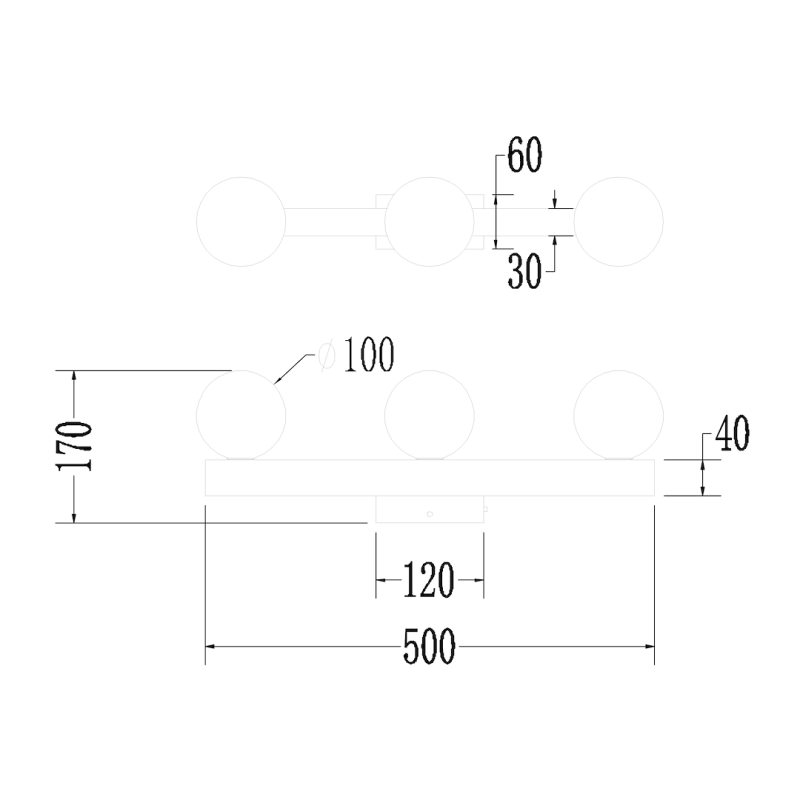 Lámpara de Techo Magnet 9W+3xG9 3000/4000K Blanco